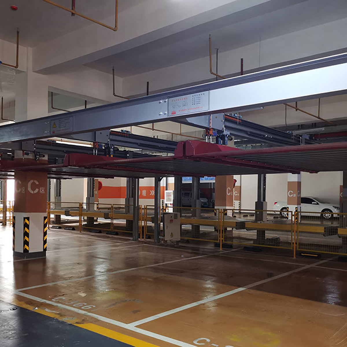 两层机械式停车库改造四柱简易升降式停车设备租赁经营